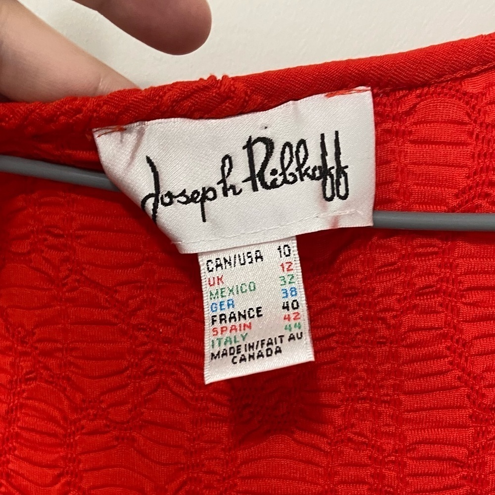 Joseph Ribkoff Red Tunic Top - Picture 4 of 7